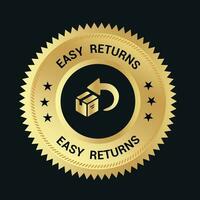 Easy Returns vector logo. trust badges. easy returns icons,