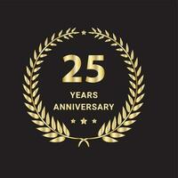 25 año aniversario celebraciones logo, vector y gráfico