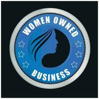 Women Owned Logo. Women Owned vector logo design. Women Owned business logo, Women owned badge, Women owned business icon