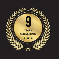 9 year anniversary celebrations logo, vector and graphic