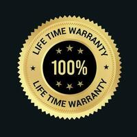 Life time Warranty logo design. Lifetime Warranty vector badge icons