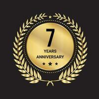 7 7 año aniversario celebraciones logo, vector y gráfico