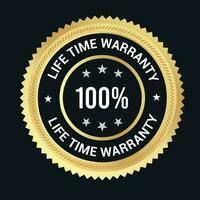 Life time Warranty logo design. Lifetime Warranty vector badge icons