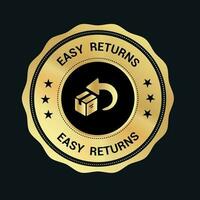 Easy Returns vector logo. trust badges. easy returns icons,