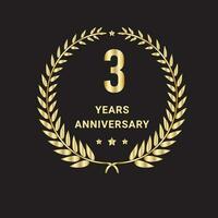 3 year anniversary celebrations logo, vector and graphic