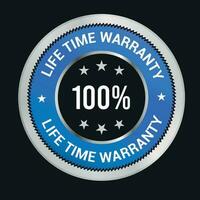 Life time Warranty logo design. Lifetime Warranty vector badge icons