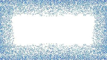 Blue glitter frame with sparkles on white background vector