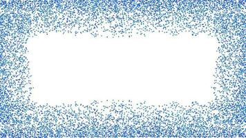 Blue glitter frame with sparkles on white background vector