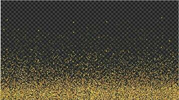 dorado Brillantina chispas y polvo partículas antecedentes vector