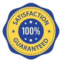 Satisfaction Guaranteed badge, trust badge design, guarantee badge, trusts badge logo vector