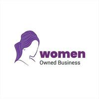 Women Owned Logo. Women Owned vector logo design. Women Owned business logo, Women owned badge, Women owned business icon