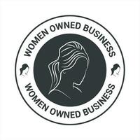 Women Owned Logo. Women Owned vector logo design. Women Owned business logo, Women owned badge, Women owned business icon