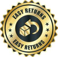 Easy Returns vector logo. trust badges. easy returns icons,