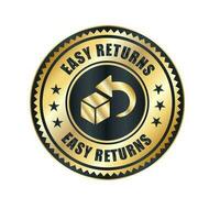 Easy Returns vector logo. trust badges. easy returns icons,