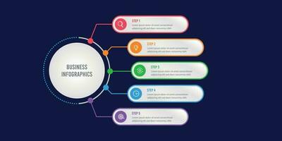 Vector infographic template, vector professional steps infographic. Business Process template