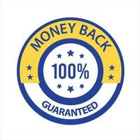 Money back Guaranteed, trust badge vector design, money back logo design, money back guaranteed