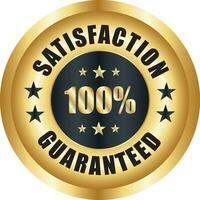 Satisfaction Guaranteed badge, trust badge design, guarantee badge, trusts badge logo vector