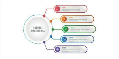 Vector infographic template, vector professional steps infographic. Business Process template