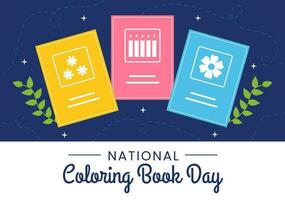 National Coloring Book Vector Illustration on 2 August with Colored Pencils to Draw Image in Flat Cartoon Hand Drawn Background Templates