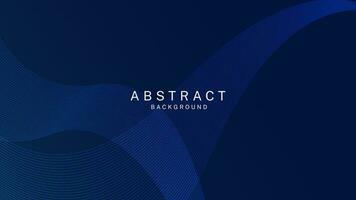 Abstract gradient blue line wave geometric background. Dynamic shape composition. Vector illustration