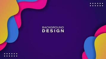 Abstract gradient orange, purple, blue, and pink geometric background. Dynamic shape composition. Vector illustration