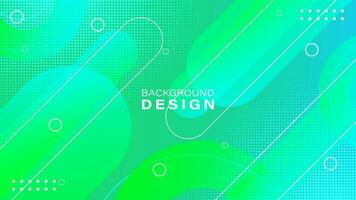 Abstract blue and green gradient geometric background. Dynamic shape composition. Vector illustration