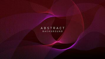 Abstract Dark red gradient background with flowing wave lines. Modern shiny moving lines design, for banner, poster, landing page. vector illustration