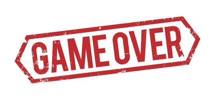 Game Over. grunge red stamp text on white. vector game over stamp inspiration