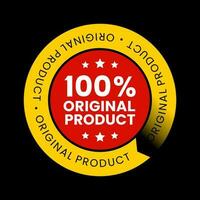 Original Label Design 100 Percent Satisfaction Guaranteed, in a unique loop ribbon concept vector