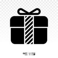 Vector gift box icon design. Flat and minimalist design for cards, voucher, logo, tag, symbol, label, etc.