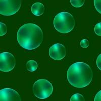 neón verde de colores perla sin costura patrón, icono colocar, vibrante malla degradado esfera vector fondo, resumen redondo forma tela imprimir, brillante joya joya vaso. brillante burbujas
