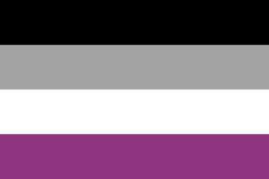 Asexual pride flag. Graphic element. Vector illustration.