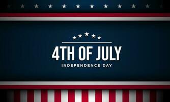 Happy 4th of July USA Independence Day Background Design. vector