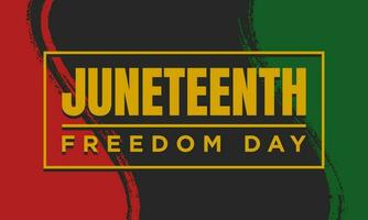 Juneteenth Freedom Day Background Design. vector