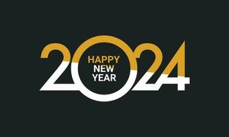 2024 Happy New Year Background Design. vector