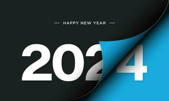 2024 Happy New Year Background Design. vector