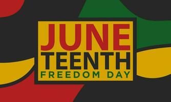 Juneteenth Freedom Day Background Design. vector