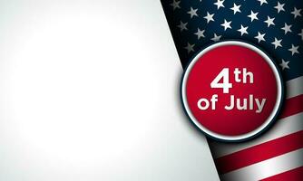 Happy 4th of July USA Independence Day Background Design. vector