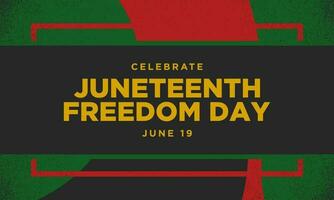 Juneteenth Freedom Day Background Design. vector