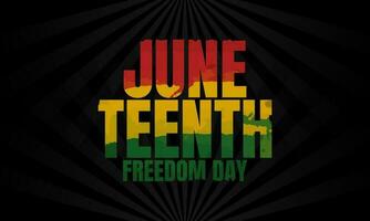 Juneteenth Freedom Day Background Design. vector