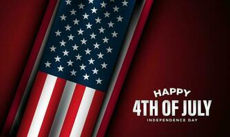 Happy 4th of July USA Independence Day Background Design. vector