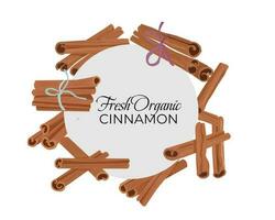 Hand Drawn Cinnamon Stick Wreath vector