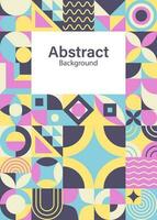 Abstract colorful geometric mosaic shapes background vector