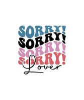 Sorry lover retro wave t-shirt designs bundle. also for design for t-shirts, tote bags, cards, frame artwork, phone cases, bags, mugs, stickers, tumblers, prints, pillows, etc vector