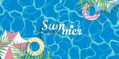 Summer sea poster template vector