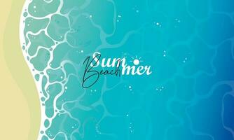 Set of summer travel flyers with beach items and wave vector