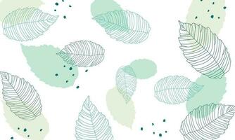 Abstract leaves art background pattern vector