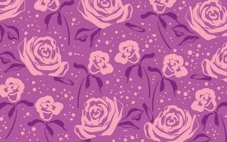 Rose seamless pattern background vector