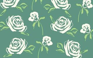 Rose seamless pattern background vector