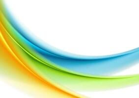 Colorful smooth blurred waves abstract background vector